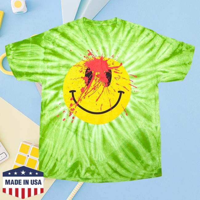 Official Playboi Carti Merch Playboi Carti Die Lit Tour Smiley Face Tee Green Tie Dye PlayboiCarti Clothing Shop Store