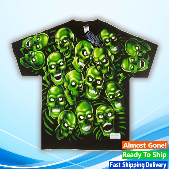 For All To Envy Vintage Liquid Blue Skulls Juicy J 2001 Tee Shirts