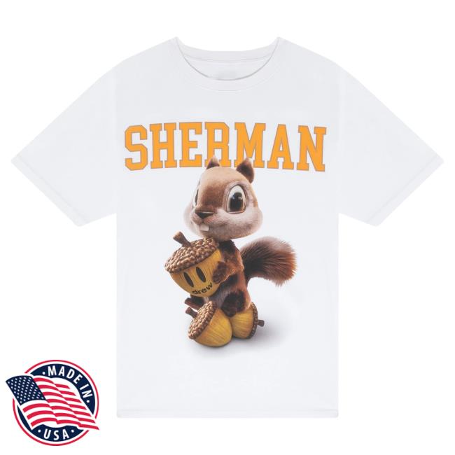 Official Drew House Merch Store Shop 3D Sherman Ss T-Shirt White DrewHouse Apparel Clothing