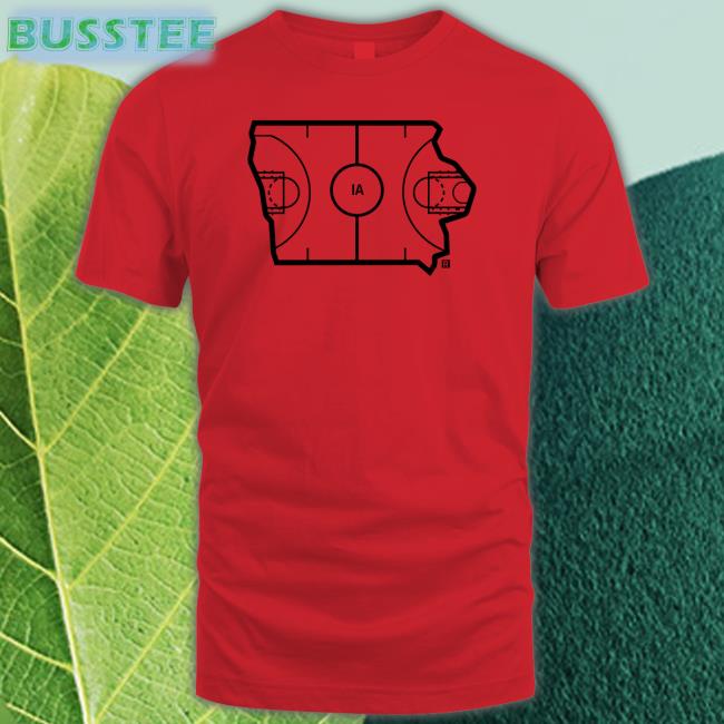 Iowa Outline Basketball Tee Shirt
