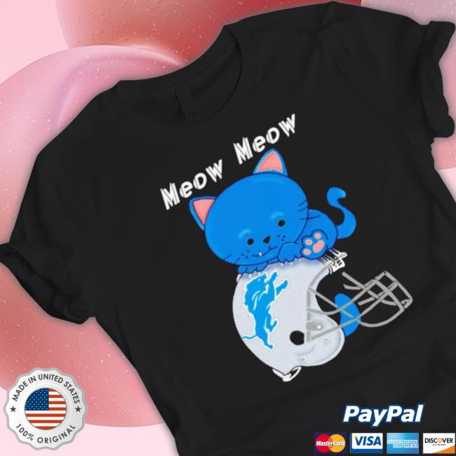 Meow Meows Detroit Lions Football Long Sleeve Shirt