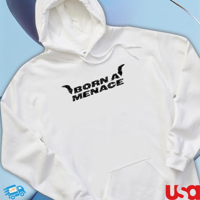 Kanel Joseph Born A Menace Biker Horn Red Hoodie