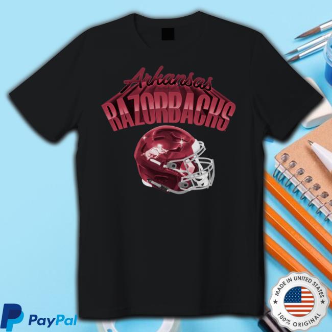 Trending University Of Arkansas Glossy Helmet T-Shirt