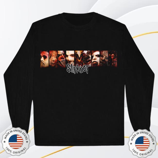 Official Slipknot Merch Store Slipknot Masks '22 Tour Black Long Sleeve Shirt 2023 Slipknotmerch Apparel Clothing Shop