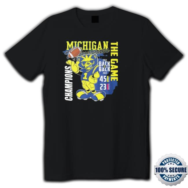 Michigan Wolverines Football The Game 2021-2022 Back To Back Champions Hoodie