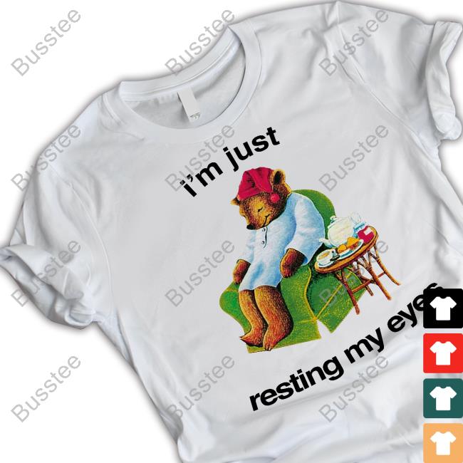Celestial Seasonings Sleepy Time Bear Tea I'm Just Resting My Eyes New Shirt