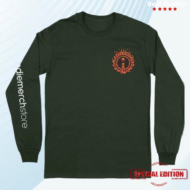 Official Indie Merch Store Indiemerchstore "Jimbo Phillips Fire Logo" Longsleeve Forest Green