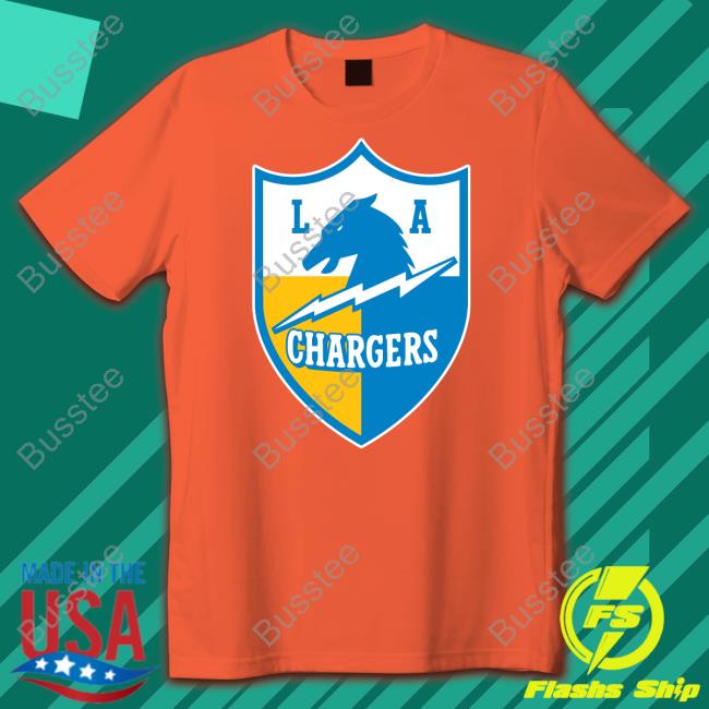 Los Angeles Chargers Vintage Shield Logo Tee Los Angeles Chargers Vintage Shield Logo Hoodie