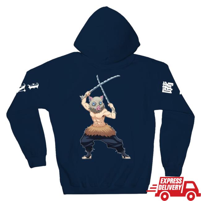 Official Crunchyroll Demon Slayer Merch Store CR Loves Demon Slayer - Inosuke Kanji Sweatshirts Crunchy Roll Shop DemonSlayer