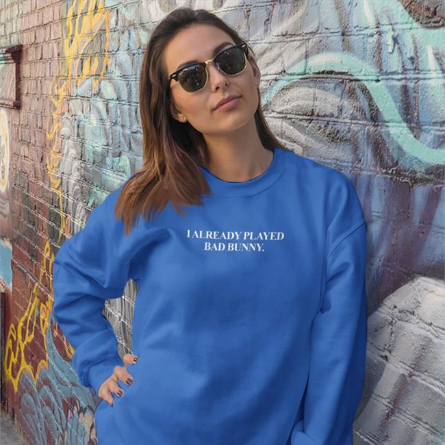 Official Cobra I Already Played Bad Bunny Hoodied Sweatshirt Black