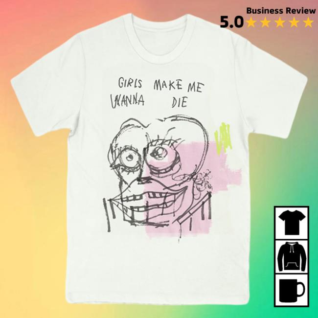 Official Merch Bar The Aces Store Girls Make Me Wanna Die Tee MerchBar Shop