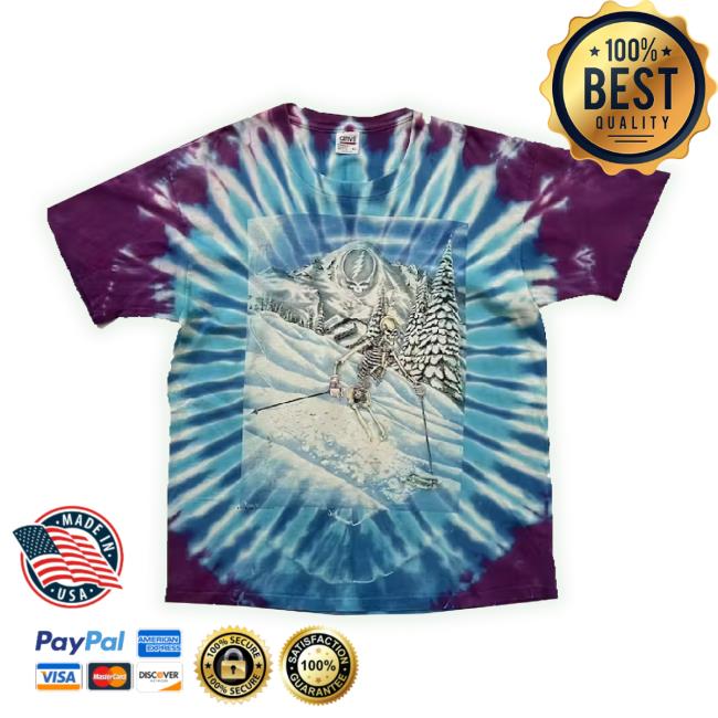Official Vintage Grateful Dead Hoodie Sweatshirt Ski Single Stitch Tie Dye
