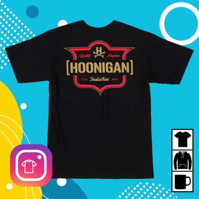 Official Hoonigan Merch Store Shop Emblem Nitro Short Sleeve Popover Shirt Hoonigan Apparel Clothing