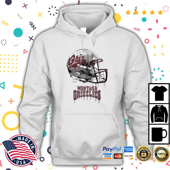 Montana Grizzlies Dripping Helmet T-Shirt