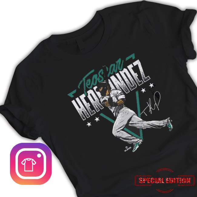 Teoscar Hernandez Seattle Triangle Name Signature T-Shirt