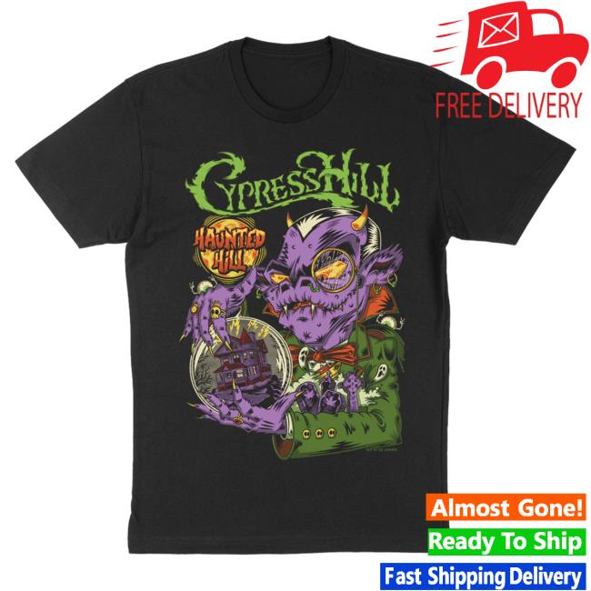 Official Cypress Hill Merch Cypress Hill Haunted Hill 2023 Event T Shirt CypressHill