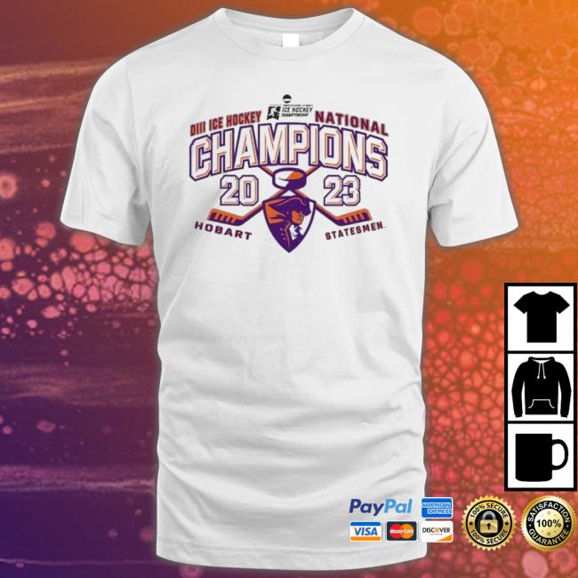 Hobart College 2023 Men’S D3 Ice Hockey National Champions Shirt