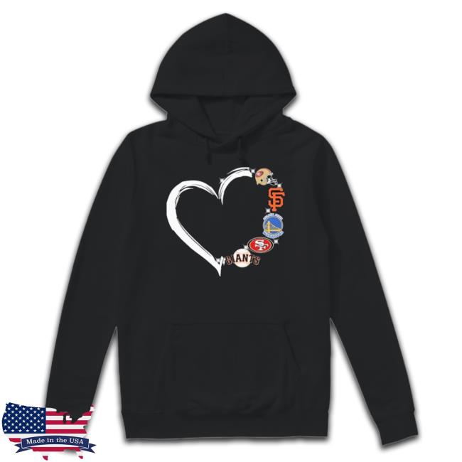 Heart San Francisco Sports Teams Logo T shirt Heart San Francisco Sports Teams Logo Shirts