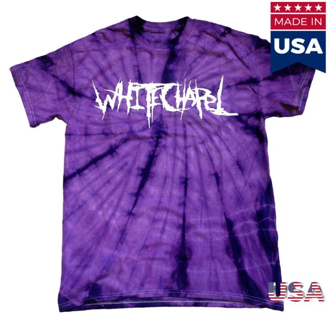 Official Merch Now Whitechapel Logo Spider Purple Tie Dye Tee MerchNow