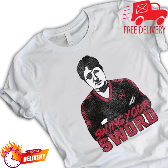 Swing Your Sword Mike Leach College Football Coach Rip Tee Shirt