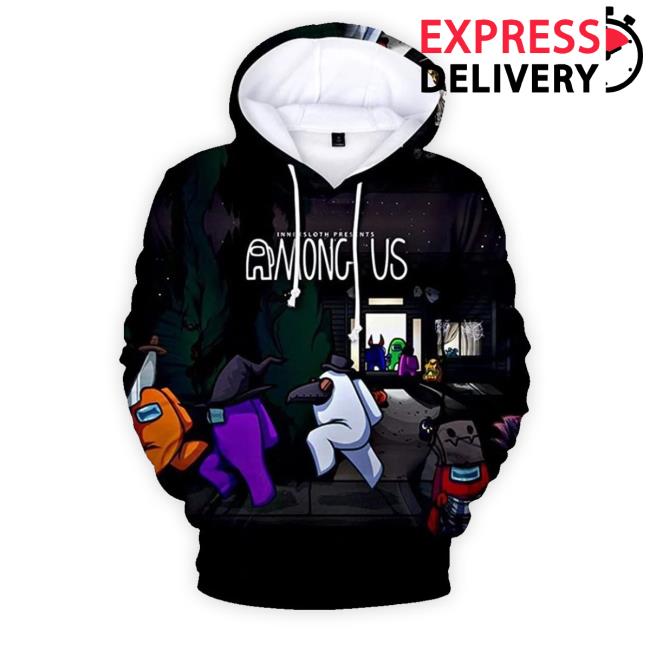 2021 Among Us New Boys Over Print 3D Zip 6 Hoodie