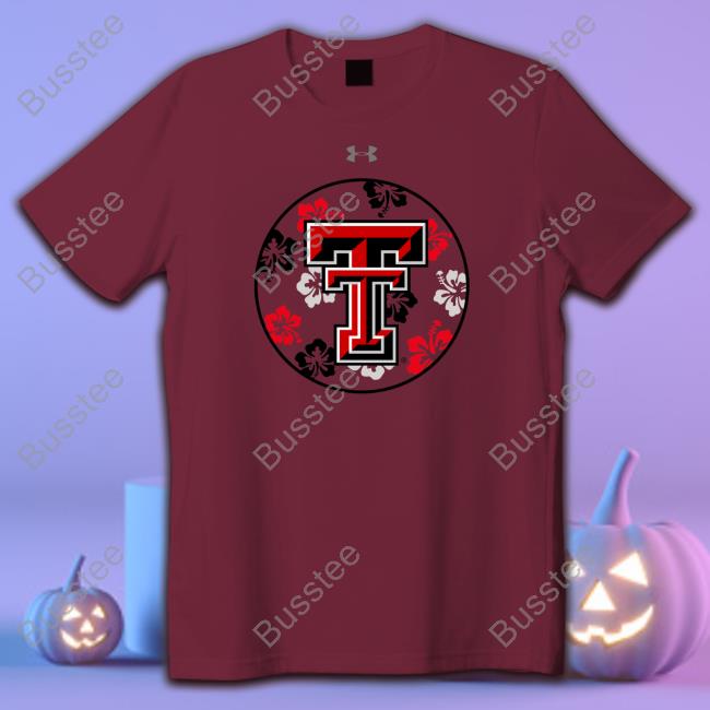 Maui Hibiscus Texas Tech Basketball Long Sleeve Tee