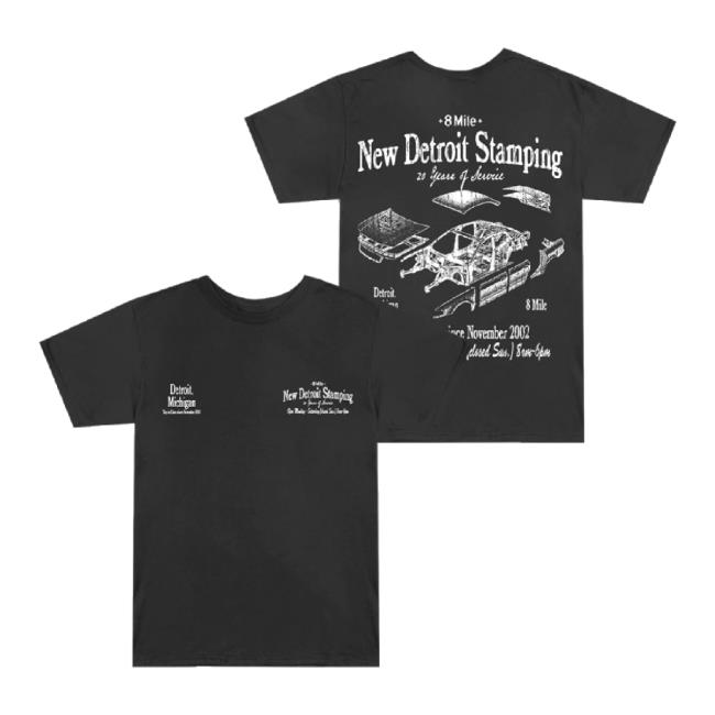 Trending Eminem Merch Store 8 Mile New Detroit Stamping Hoodie Eminem Shop