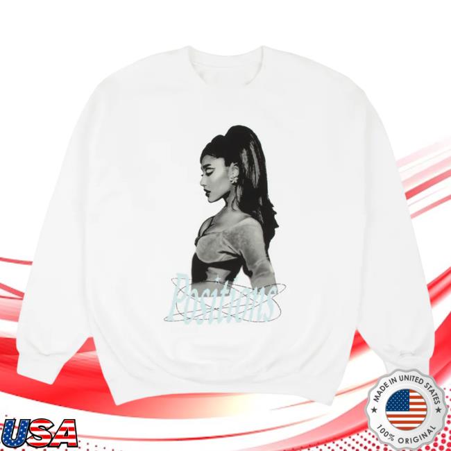 Official Ariana Grande Apparel Clothing Merch Store Positions Rewind White Pull Over Hoodie Ariana Grande Shop