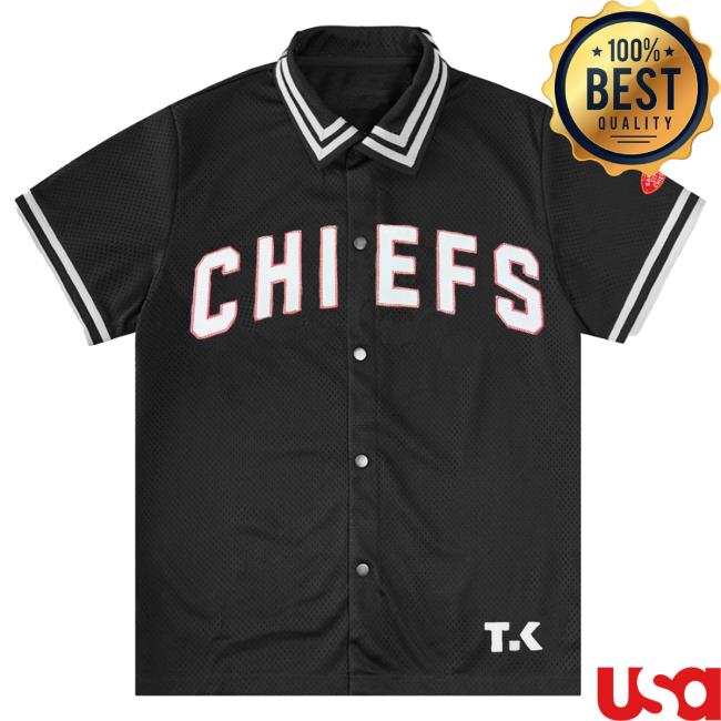 Official Tru Kolors Clothing Tru Kolors X Chiefs 87 Mesh Button Down T-Shirt Trukolors