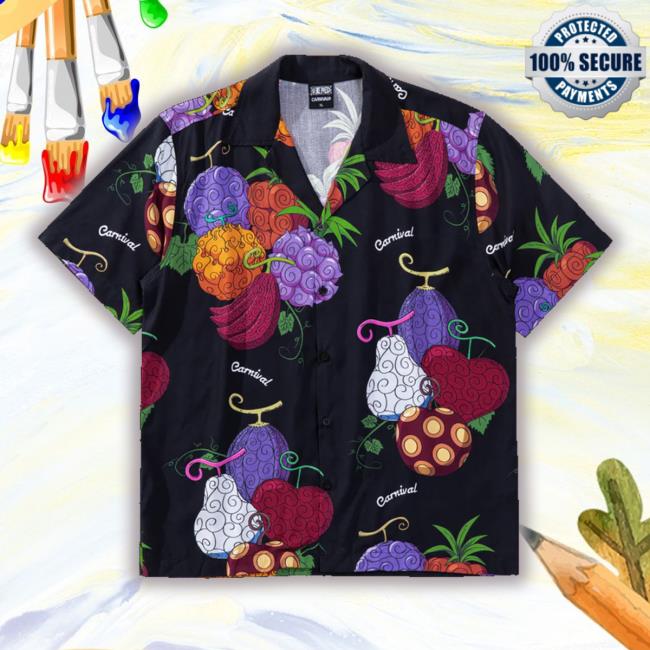 Official The Lucky Shop Carnival X One Piece Devil Fruits Hawaii Tee