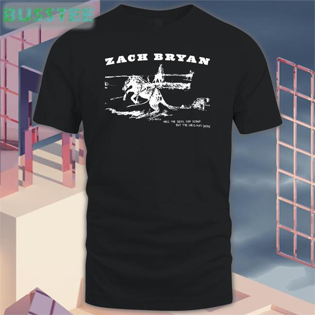 Zach Bryan Shop Well The Devil Can Scrap But The Lord Has Won Hoodie