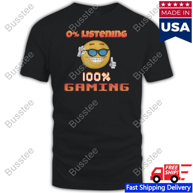 Snazzy Seagull 0% Listening 100% Gaming Tee