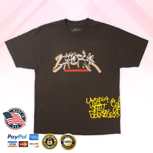 Original Glab Merch Store Others Travis Scott Utopia I Shirts Brown Glab Shop