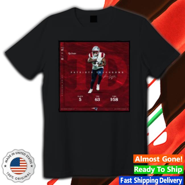 Pierre Strong Jr 2022 Patriots Touchdown New England Patriots 27 13 Cardinals Signature Sweatshirts
