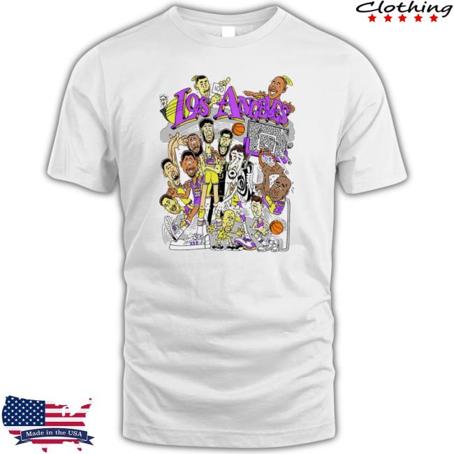 Los Angeles Lakers All Stars All Time Great Basketball Tee