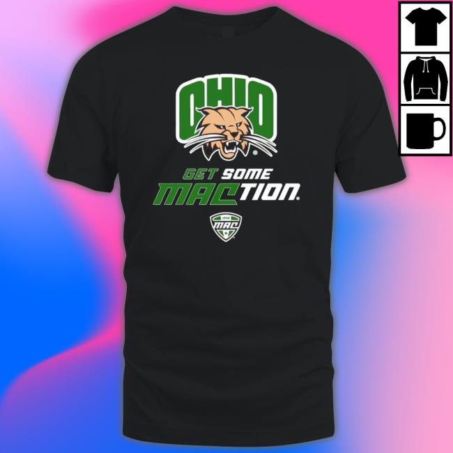 Ohio University Bobcats Ncaa Maction Logo Hooded Sweatshirt