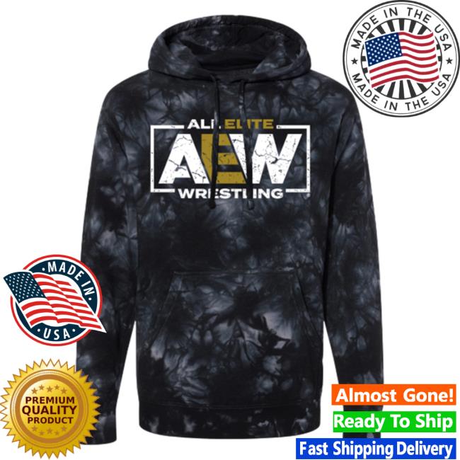 Official Shop Aew Apparel Clothing Merch Store All Elite Wrestling Black Tie Dye Aew Logo Sweatshirts ShopAew