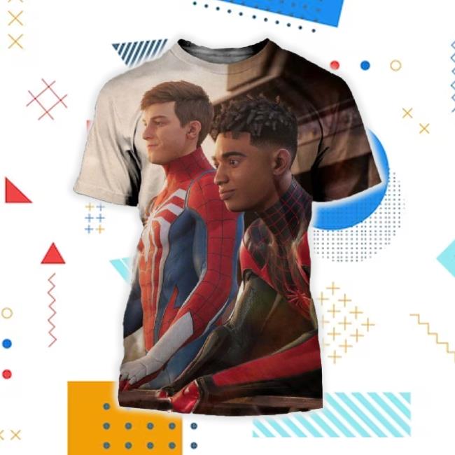 Spider Man 2 Ps5 Peter Parker And Miles Morales Peaceful Scene Poster All Over Print Unisex Sweatshirt