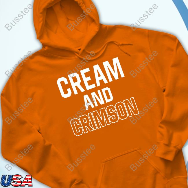 Nick Wearing Cream And Crimson Hoodie