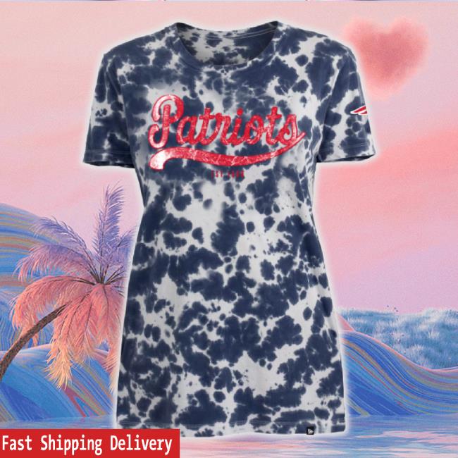 New Era Apparel Women's New England Patriots Tie Dye Blue Shirt
