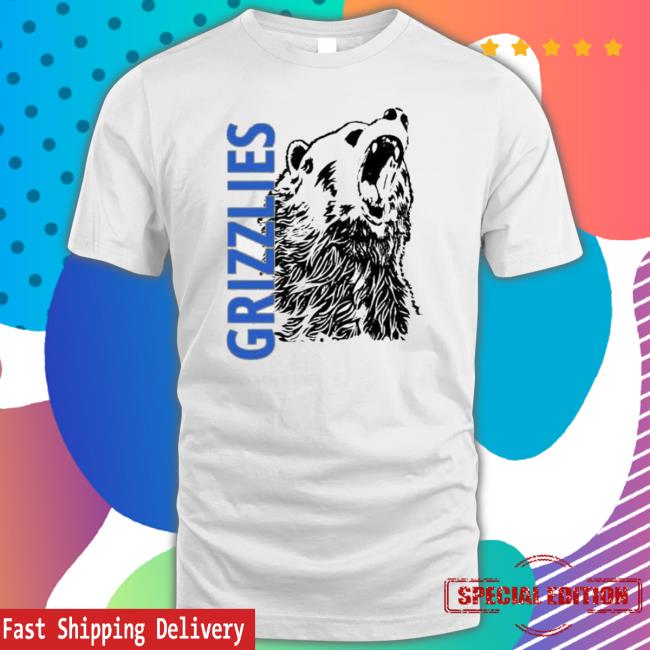 Distressed Grizzly Bear Sports Or Workout Design Memphis Grizzlies Shirt