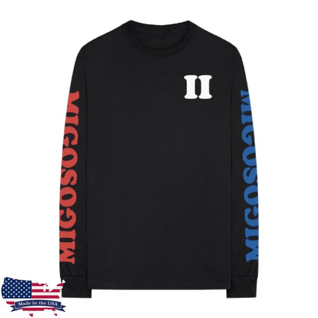 Original Migos Official Store Merch Culture Ii Red, White, & Blue Shirts Migosofficial Apparel Clothing Shop