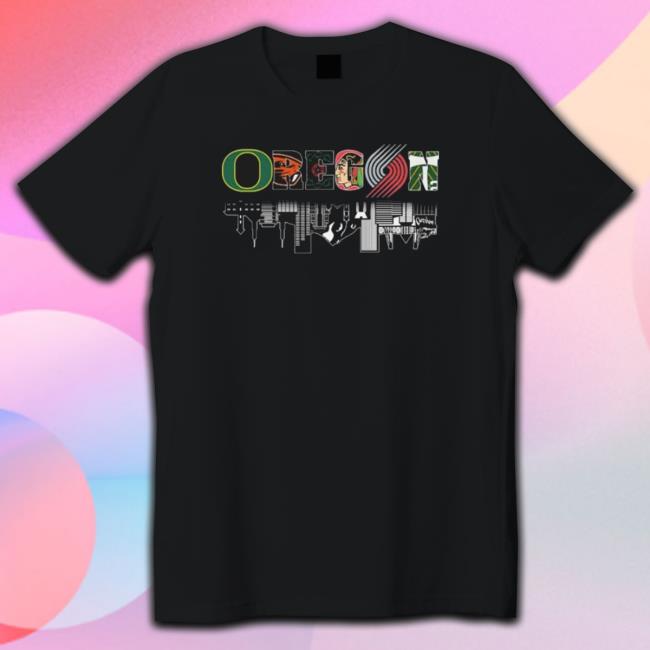 Oregon Sports Water Reflection Skyline shirt