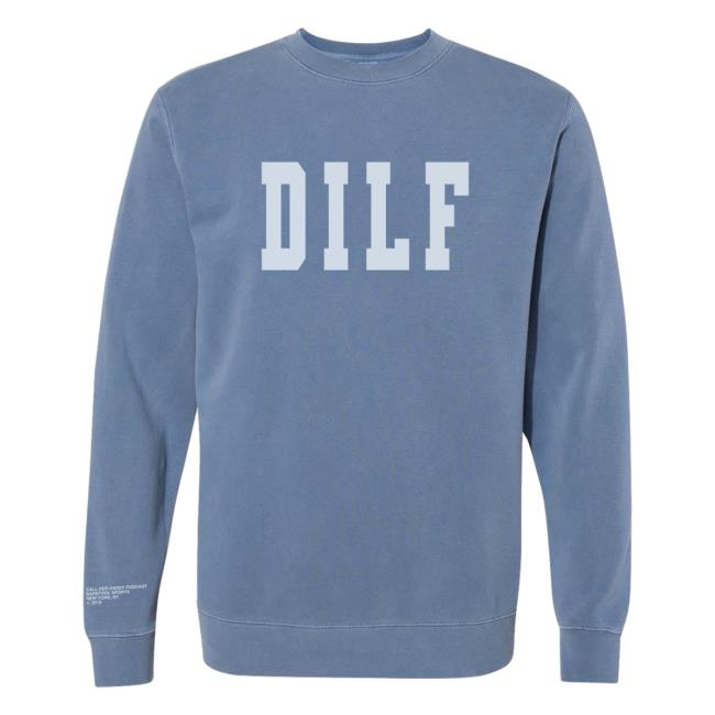 Official Call Her Daddy Apparel Clothing Store Shop CHD Merch DILF Popover Hoodie Blue CallHerDaddy