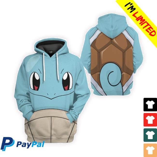 3D Squirtle T-Shirt Zenigame All Over Print Hoodie