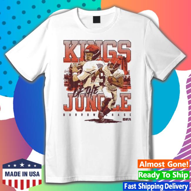 Joe Burrow And Ja’Marr Chase Cincinnati Kings Of The Jungle Hoodie Joe Burrow And Ja’Marr Chase Cincinnati Kings Of The Jungle Tee