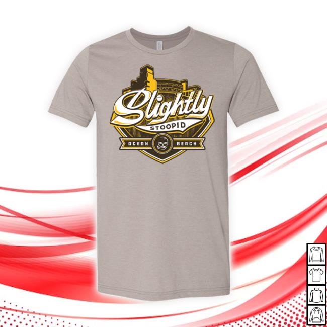 Official Slightly Stoopid Merch Store San Diego 2022 Baseball Shirt (Heather Stone) Smoke Slightlystoopid Apparel Clothing Shop