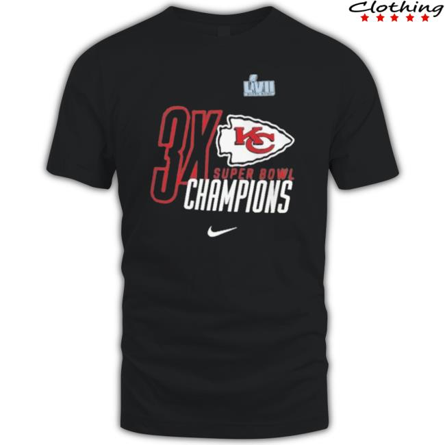 Kansas City Chiefs 3X Super Bowl Champions T-Shirt