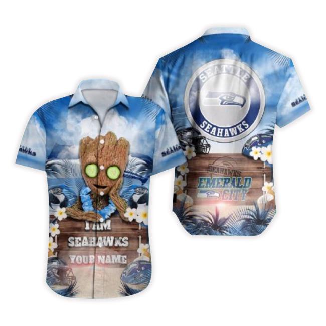 Seattle Seahawks X Baby Groot Summer Hawaiian Shirt