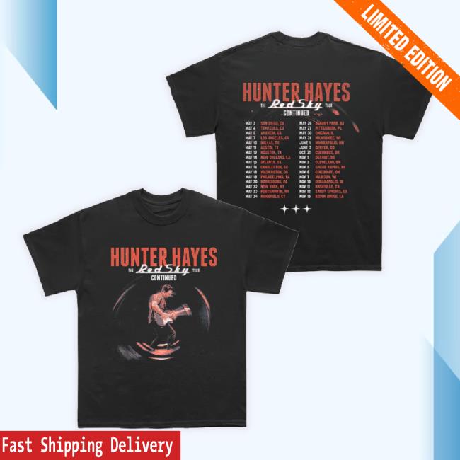 Original Hunter Hayes Merch Store Red Sky Continued Tour Shirts Hunter Hayes Shop